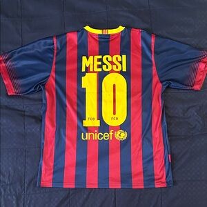 Messi Barcelona FC Jersey - Red and Blue